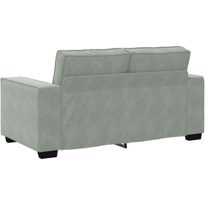 IKAYAA 2-Sitzer Sofa Stoff, 120cm – Modernes Mini Sofa in Hellgrau