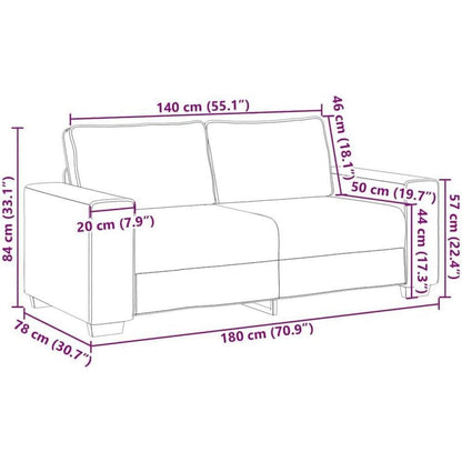 2-Sitzer Sofa Schwarz – Modernes Mini Sofa 140cm