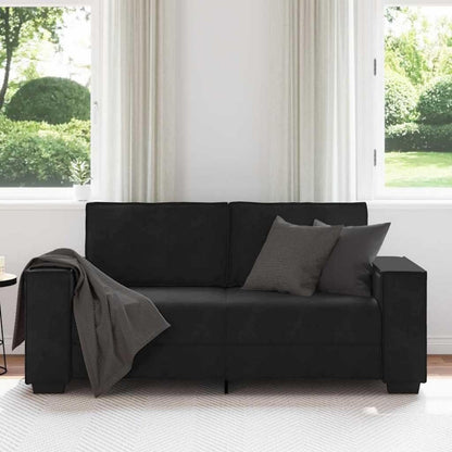 2-Sitzer Sofa Schwarz – Modernes Mini Sofa 140cm