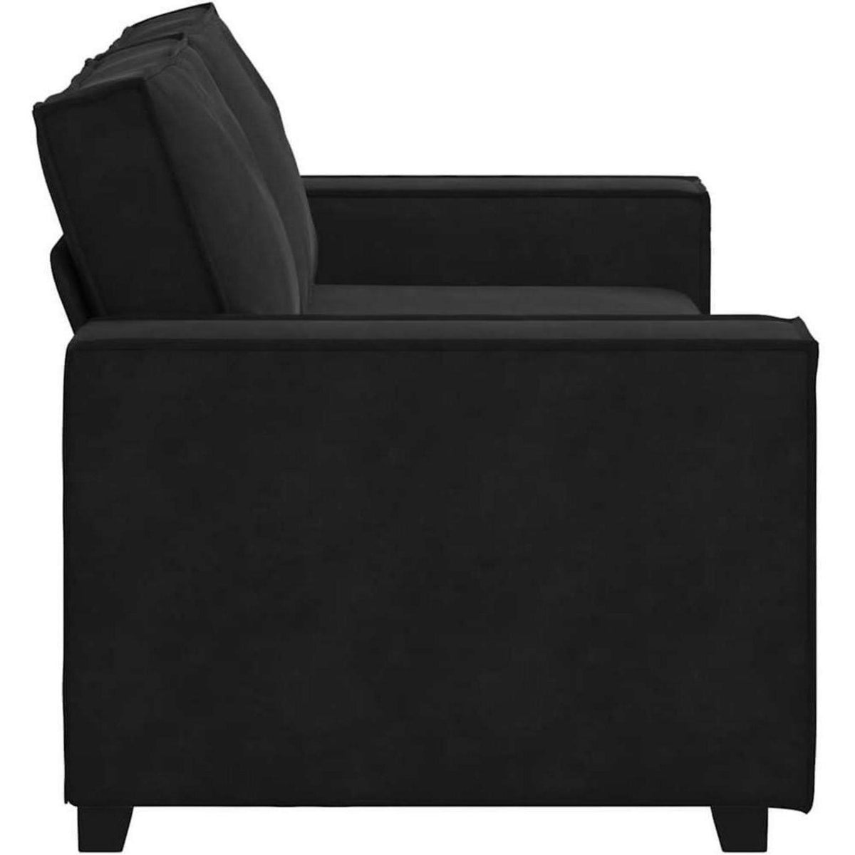 2-Sitzer Sofa Schwarz – Modernes Mini Sofa 140cm