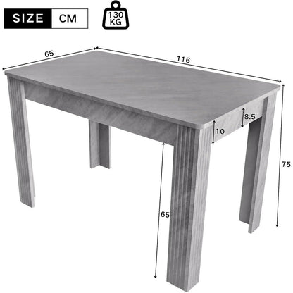 Modernes Esszimmer-Set mit Tisch und 2 Bänken (Grau)