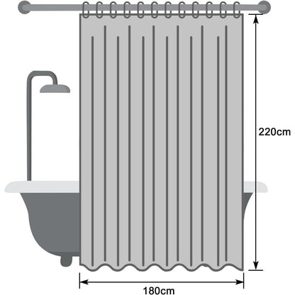 Duschvorhang Dunkelblau 180x220 cm Wasserdicht Textil