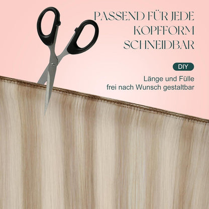 Echthaar Tressen Blond – Einnähhaare Aschblond & Gelbblond