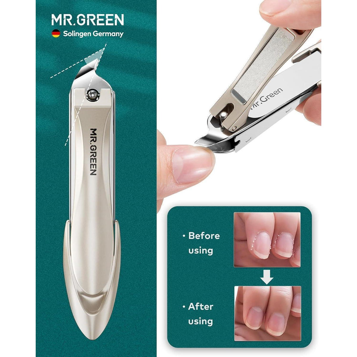 Professionelles Maniküre-Set mit Nagelfeile & Pinzette