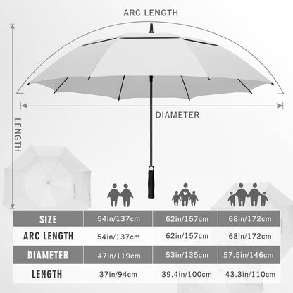 Großer Sturmfester Regenschirm XL/XXL für 2-3 Personen