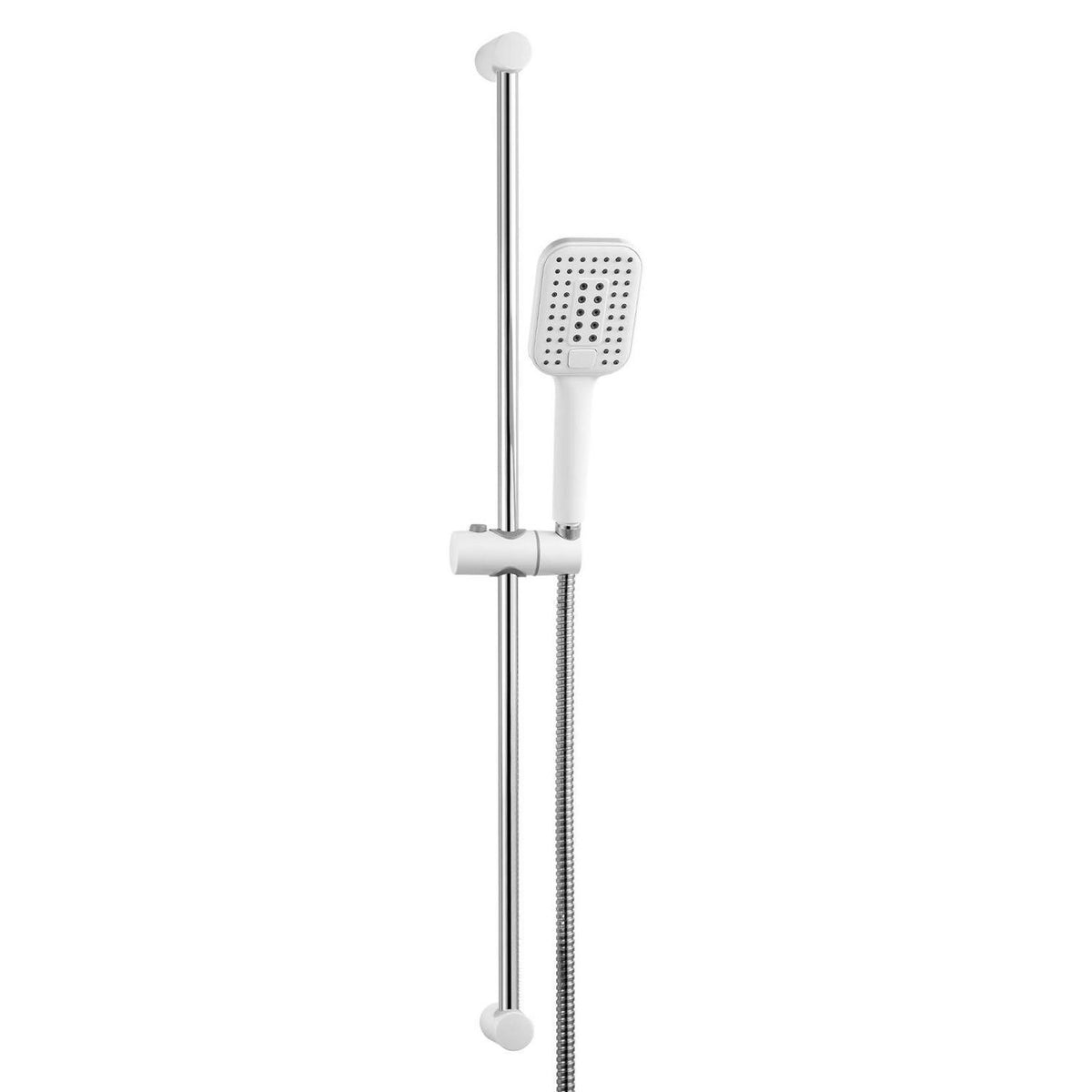 OFFO Duschset Edelstahl – Verstellbare Duschstange mit Brause 90cm