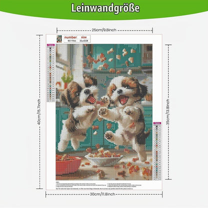 Diamant Painting Hunde 5D DIY Set 30x40cm