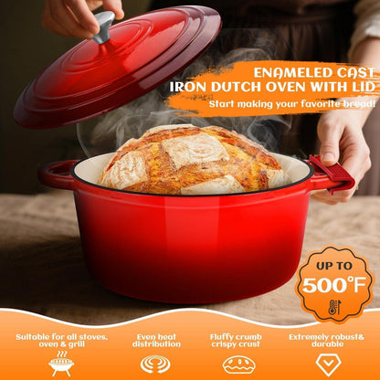 Gusseisen Dutch Oven Backset mit Zubehör