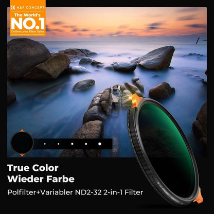 ND Polfilter 95mm 2-in-1 Graufilter für Videoaufnahmen