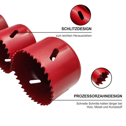 Lochsägen-Set M42 Bi-Metall 16-teilig, 11 Größen Ø19-64mm