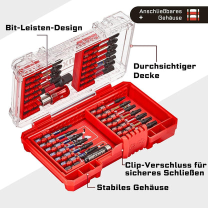 27-teiliger Schlagfester Schrauberbitsatz S2 Stahl mit Halter