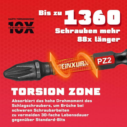 27-teiliger Schlagfester Schrauberbitsatz S2 Stahl mit Halter