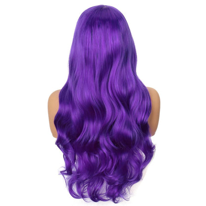 26 Zoll Wellenperücke Dunkelviolett – Synthetische Haarfasern