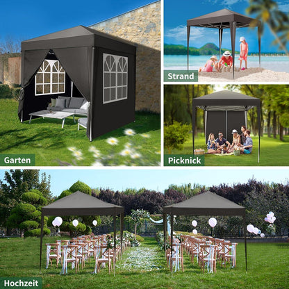 Faltpavillon 2x2m – Wasserdicht, Stabil & UV-Schutz für Garten & Camping
