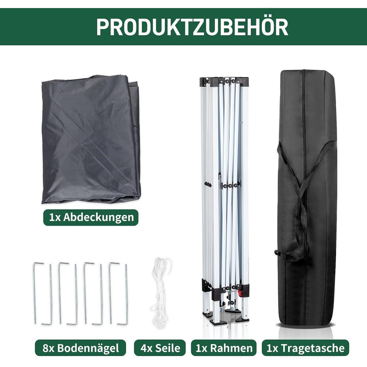 3x3m Faltpavillon – Wasserdicht, Stabil & UV-Schutz für Garten & Camping