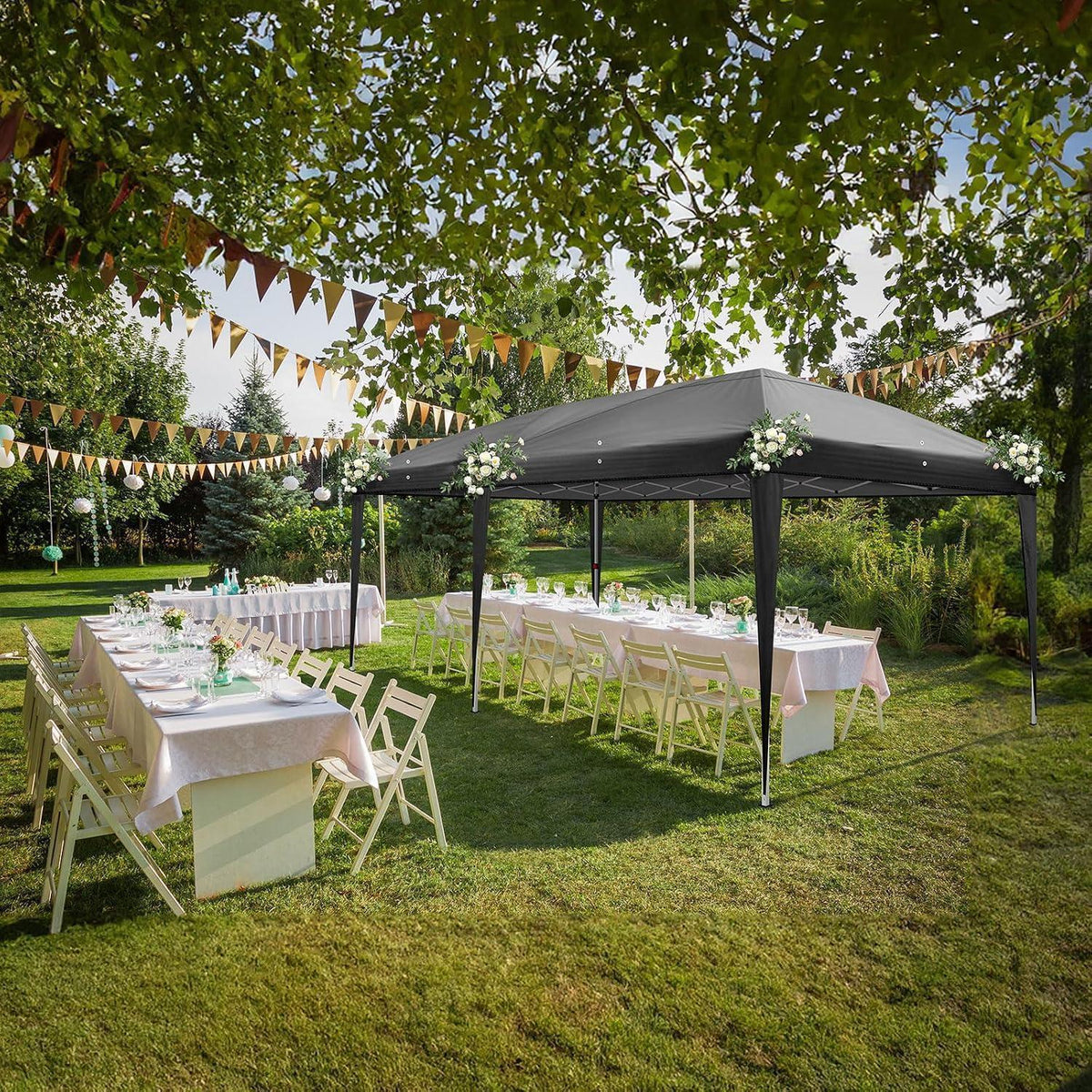3x6m Faltpavillon – Wasserdicht, Stabil & UV-Schutz für Garten & Camping