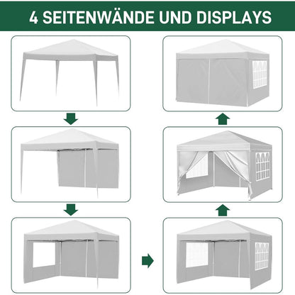 3x3m Faltpavillon – Wasserdicht, Stabil & UV-Schutz für Garten & Camping