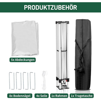 3x3m Faltpavillon – Wasserdicht, Stabil & UV-Schutz für Garten & Camping