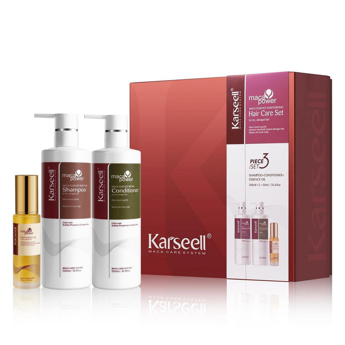 Haarpflege Set für Trockenes Haar | Shampoo, Conditioner & Arganöl