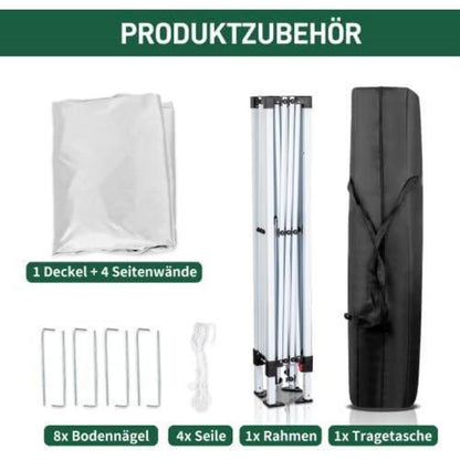 Bonnlo Pavillon 2x2m – Höhenverstellbar & Wetterfest