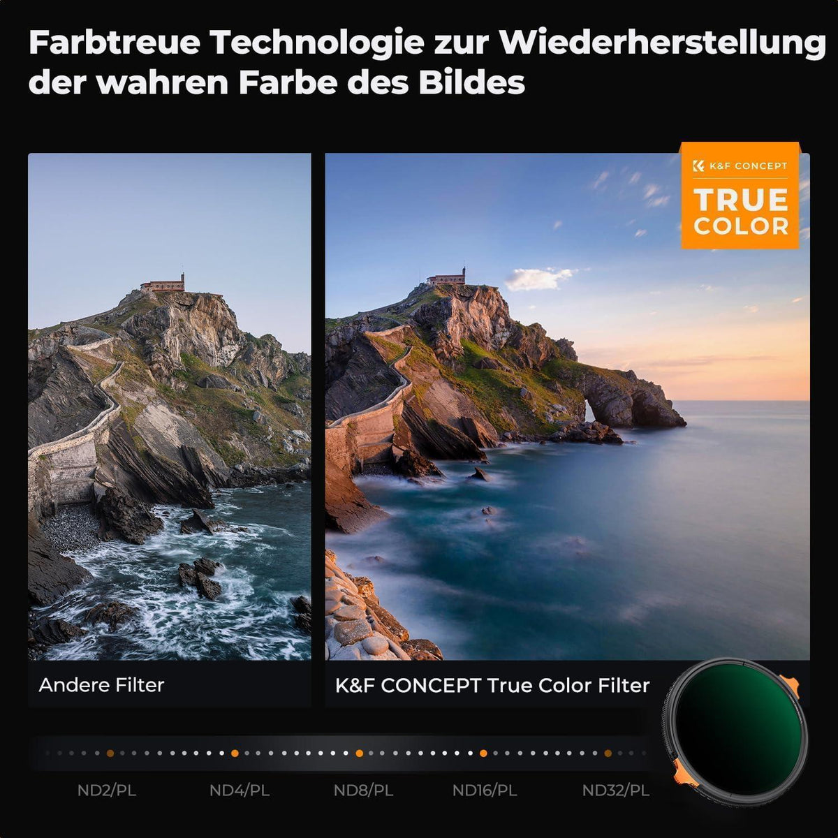 ND-Polfilter 105mm 2-in-1 Graufilter für Videoaufnahmen
