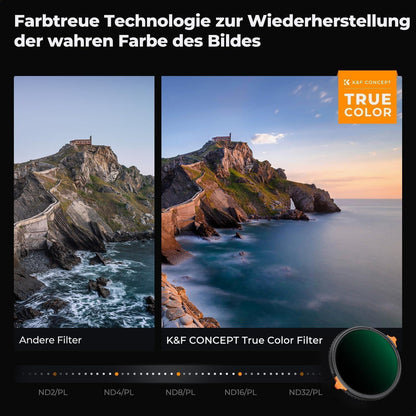 ND-Polfilter 105mm 2-in-1 Graufilter für Videoaufnahmen