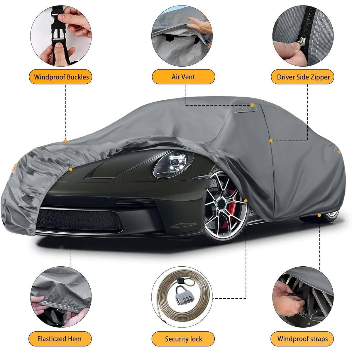 Wasserdichte Autoabdeckung Porsche 911 (991/992/996/997)
