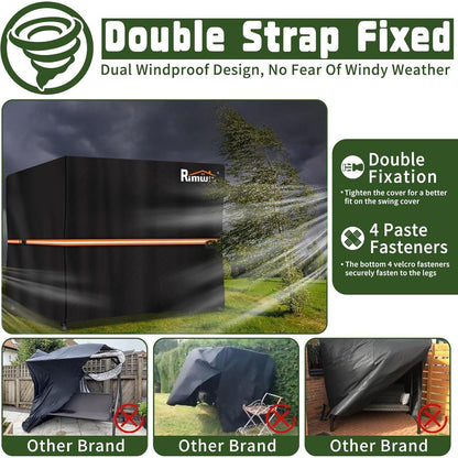 Hollywoodschaukel Abdeckung 3-Sitzer Wasserdicht 210x150x150cm