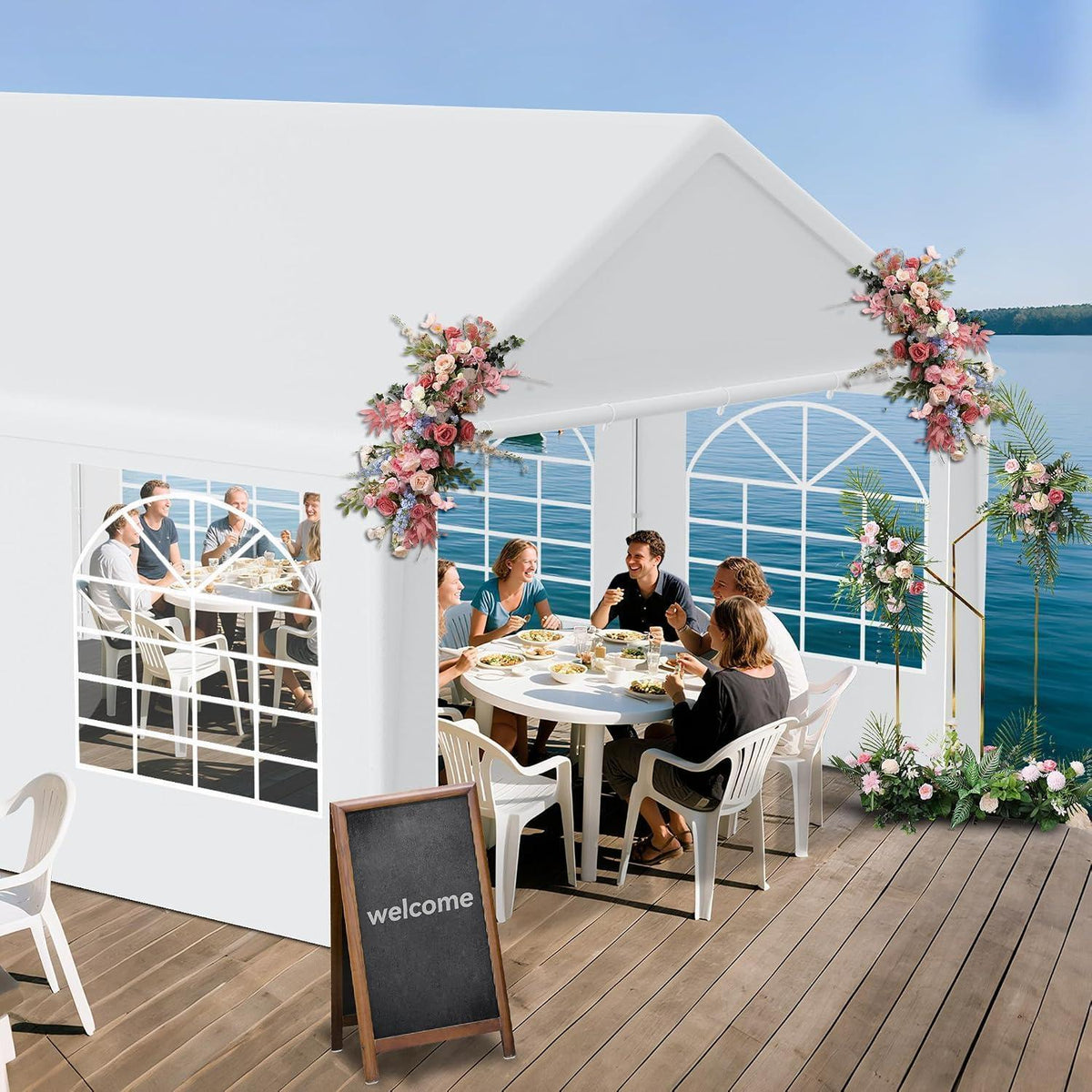 4x6m Partyzelt mit Seitenwänden – Wasserdicht & Stabil