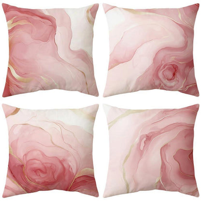 4er Set Kissenbezüge 45x45 Rosa – Modern & Weich