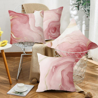 4er Set Kissenbezüge 45x45 Rosa – Modern & Weich