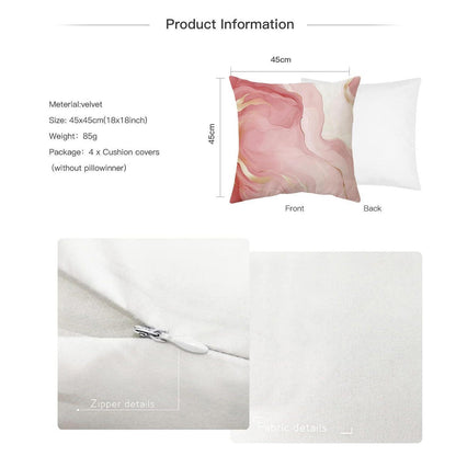 4er Set Kissenbezüge 45x45 Rosa – Modern & Weich