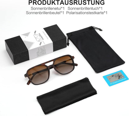 Polarisierte Sonnenbrille UV400 Trendy Retro Groß Ultraleicht Vintage