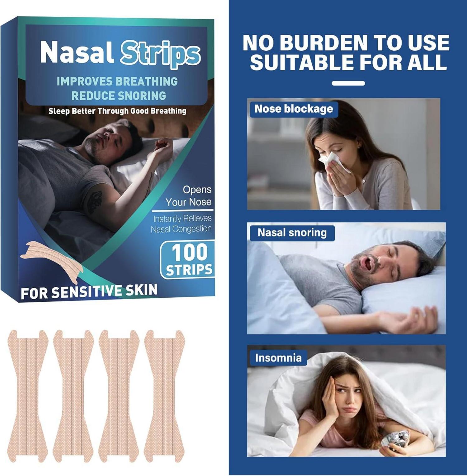 Nasenpflaster Anti Schnarch 100 Count Besser Atmen Verstopfte Nase Lindern