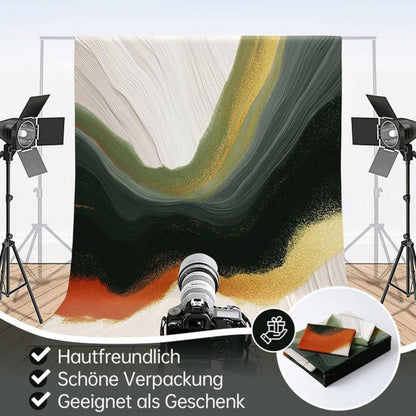 Marmor Bettwäsche Set Grün Gold 135x200cm 3D Effekt