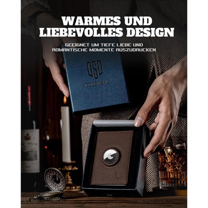 Geldbörse Herren Airtag mit XL Münzfach & RFID Schutz Braun