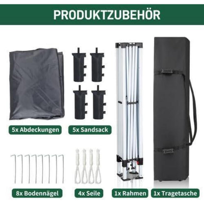 3x3m Pop-up Faltpavillon – Wasserdicht & UV-Schutz für Garten & Events