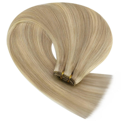 Echthaar Tressen Blond – Remy Menschenhaar 55cm
