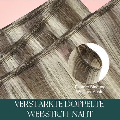 Echthaar Tressen Blond Highlights #P8/60 - 40cm