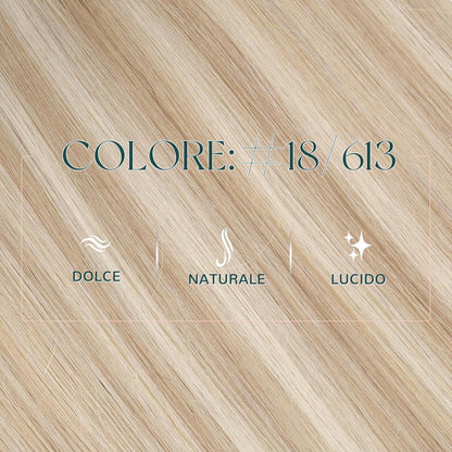 Echthaar Tressen Blond Highlight #P16/22, 30cm