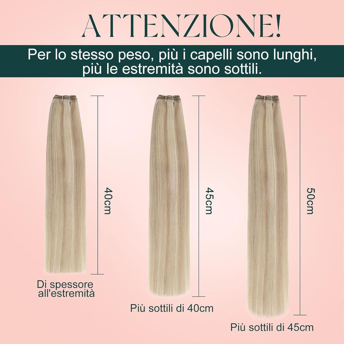 Echthaar Tressen Blond Highlight #P16/22, 30cm