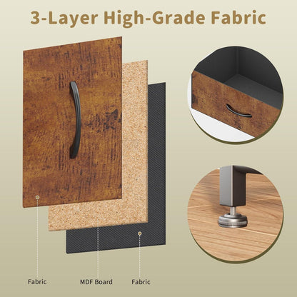 Flur Kommode mit 7 Schubladen – Rustikal Braun 100x30x55cm