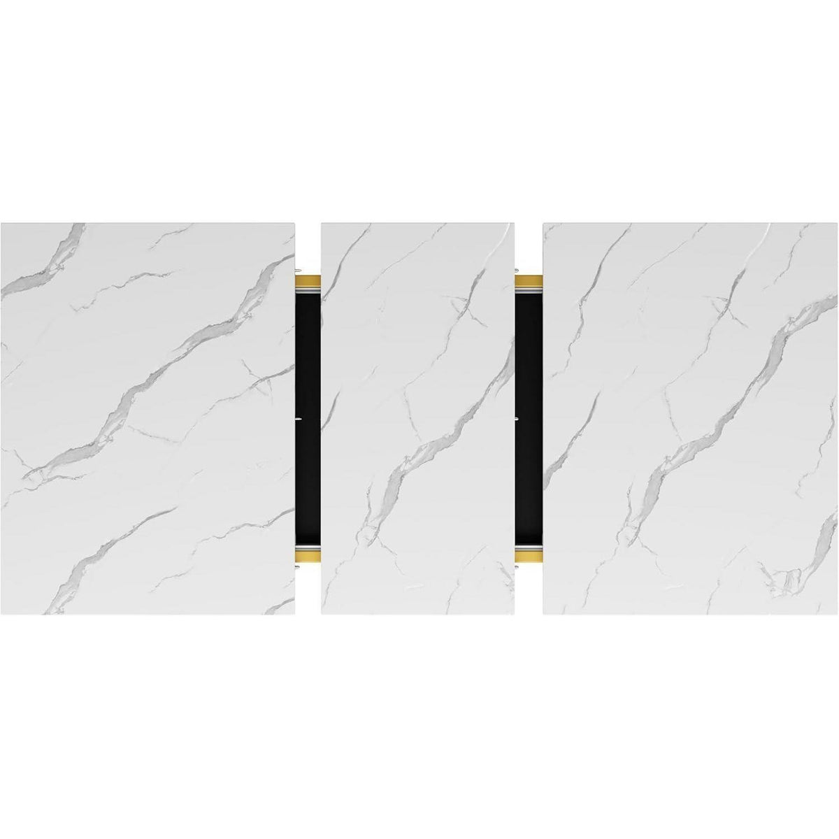 Ausziehtisch 120-160x80cm – Esstisch mit goldenen Kreuzbeinen