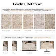 Vintage Läufer Beige 60x240cm – Waschbarer Flur Teppich