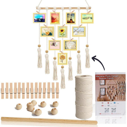 Makramee Set für Anfänger – DIY Foto-Hänger & Wanddeko