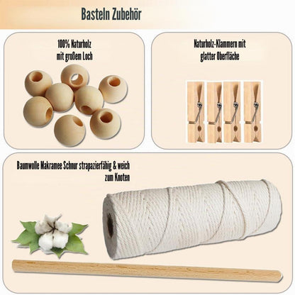 Makramee Set für Anfänger – DIY Foto-Hänger & Wanddeko