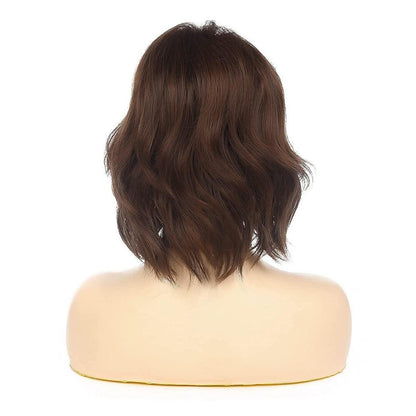 Braune Bob Welle Damen Perücke Synthetisch Hitzebeständig