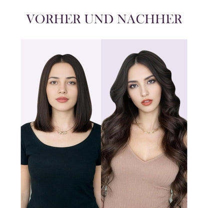 Echthaar Tressen Braun Balayage Ombre 50cm #2/8/2