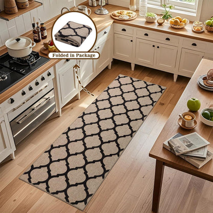 Webteppich Läufer 60x180cm – Rutschfest & Waschbar für Flur/Küche