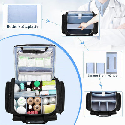 Notfalltasche mit Trolley – Erste Hilfe Tasche für Sanitäter & Ärzte